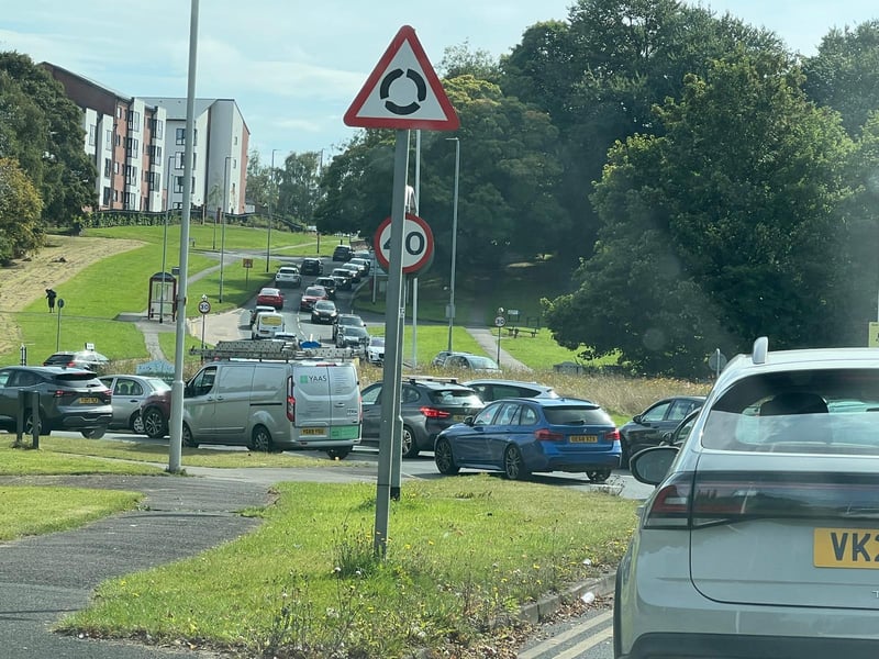 The road closure caused congestion as far as King Lane.