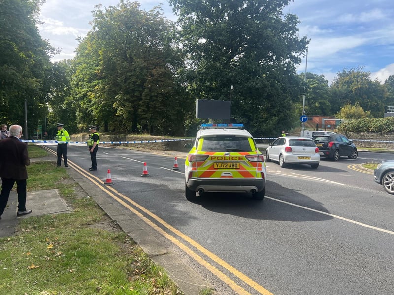 A cordon was set up on Harrogate Road in Moortown after police received reports of a "suspicious package" close to the roundabout with the A6120 Ring Road.