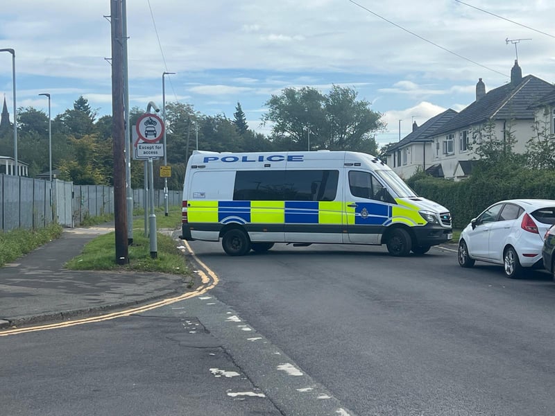 Police close off Longford Drive.