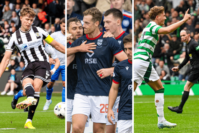 Here are the 11 players that made the Scottish Premiership team of the week. Cr: SNS Group.