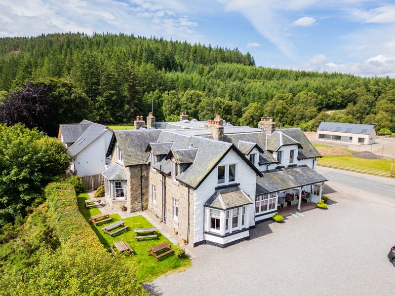 The hotel sits on the South Side of Loch Ness.