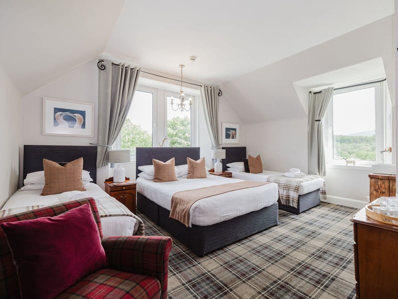 The 12 bedrooms are a mix of doubles, twins and triples.