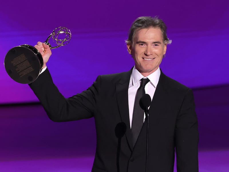 Billy Crudup accepts the Outstanding Supporting Actor in a Drama Series award for The Morning Show.