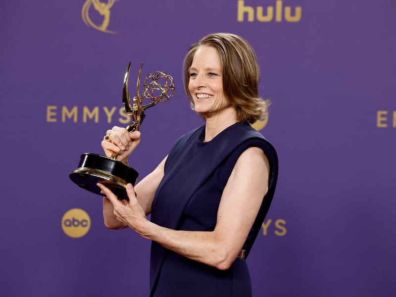 Jodie Foster, winner of the Outstanding Lead Actress in a Limited or Anthology Series or Movie for True Detective: Night Country.