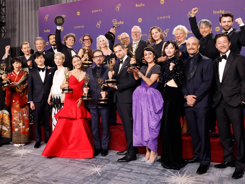 The cast and crew of Shogun, which won Outstanding drama series.