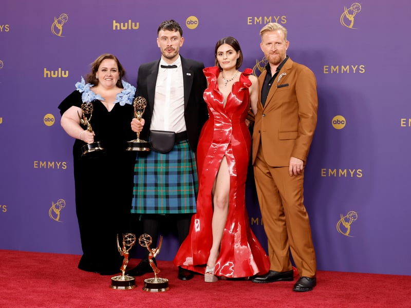 Jessica Gunning, Richard Gadd, Nava Mau and Tom Goodman-Hill winners of the Outstanding Limited or Anthology Series award forBaby Reindeer.