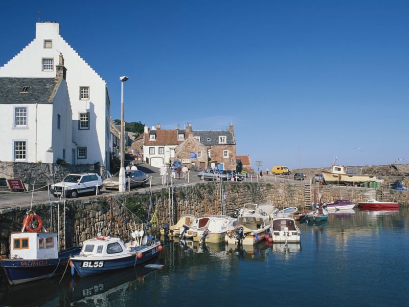 The picturesque fishing village of Crail, in the East Neuk of Fife, has an average property price of £334,084. The Crail Golfing Socierty is the seventh-oldest in the world.