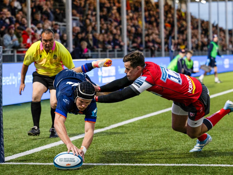 Sean Everitt's side finished 10th last season and are projected to miss out on the play-offs again despite finishing one place higher. The supercomputer says they will finish on the same number of points (49), winning one fewer match than last season (11), but collect more bonus points. The return of Darcy Graham, pictured scoring a try in last week's pre-season win over Gloucester, from long-term injury is a major boost.