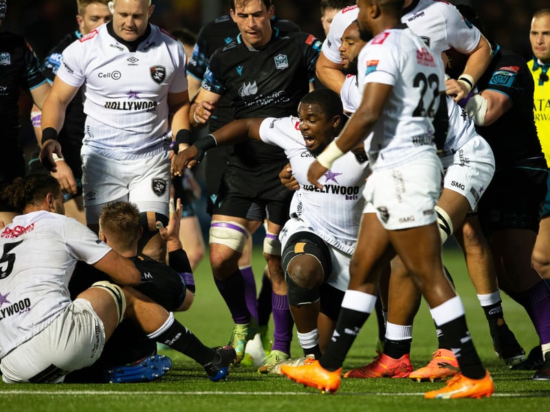 Projected to be the lowest ranked South African side again but tipped to climb two places higher in the final standings after last season's 14th placed finish, winning 11 more points than the 25 garnered last term. Sharks are pictured in action during their 21-10 defeat to Glasgow at Scotstoun in April.