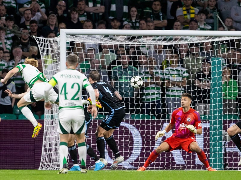 Was fortunate early on that a loose bit of control did not lead to Slovan Bratislava opening the scoring. That was really the Irishman's only fault, though, as he defended neatly and timed his run impeccably to head home the opener on 17 minutes from Engels' corner. 8