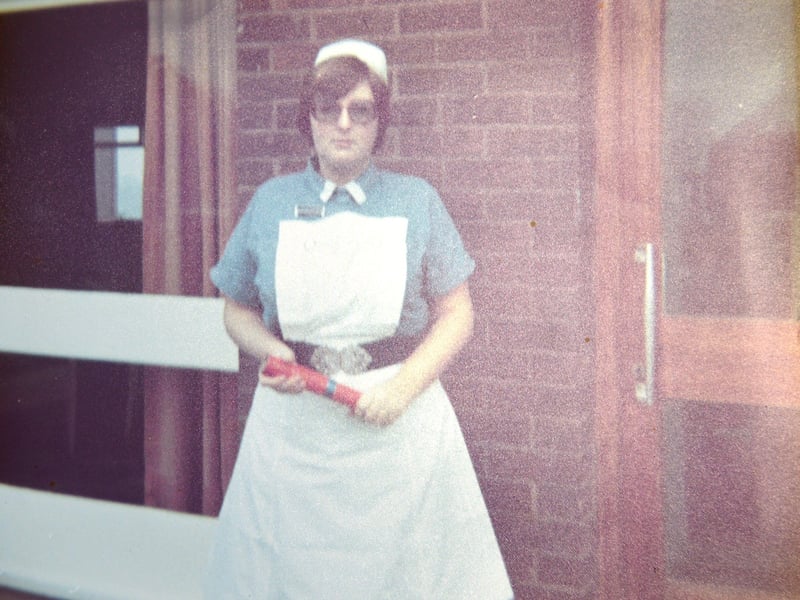 Blackpool nurse Elizabeth Darling when she first qualified in 1974