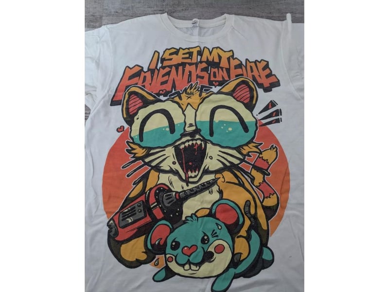Sometimes t-shirts from a genre band with a passionate fan base - rather than household names - reach big prices. This t-shirt from Miami post-hardcore band I Set My Friends on Fire is a case in point, attracting a winning bid of £520.