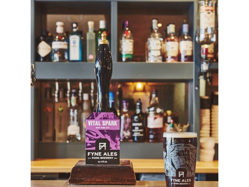 The Mull pub offers a range of draft ales.