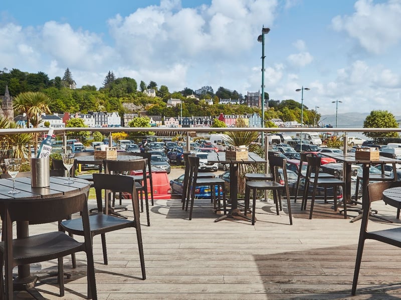 The bar and restaurant offers amazing views over picturesque Tobermory.