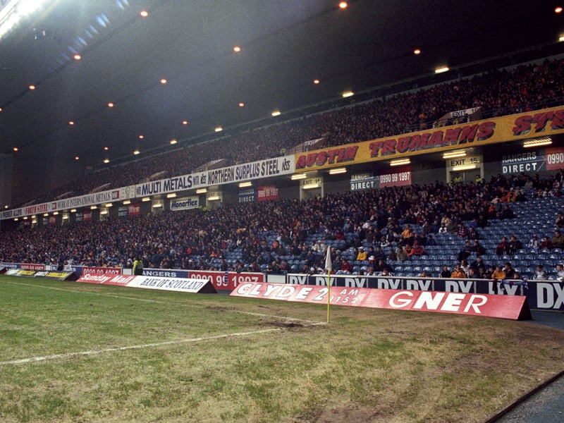 View of the Sandy Jardine Stand (then called the Govan Stand) from the Copland Road Stand in 1998.