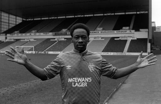 Rangers' new signing Mark Walters at a press conference at Ibrox Stadium in 1987.