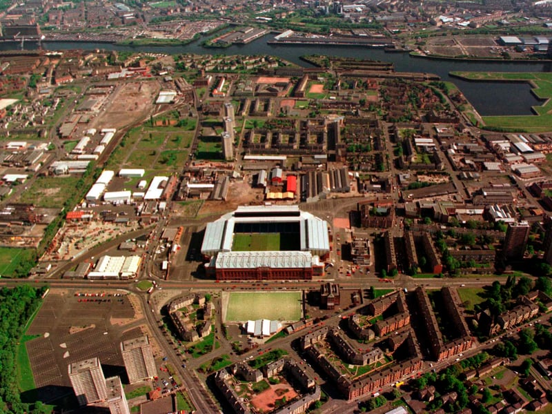 An aerial view of Ibrox in 1998.