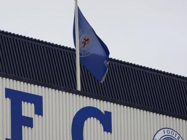 The Rangers flag flys at half-mast in remembrance of Phil O'Donnell before the Clydesdale Bank Premier League match at Ibrox in 2007.