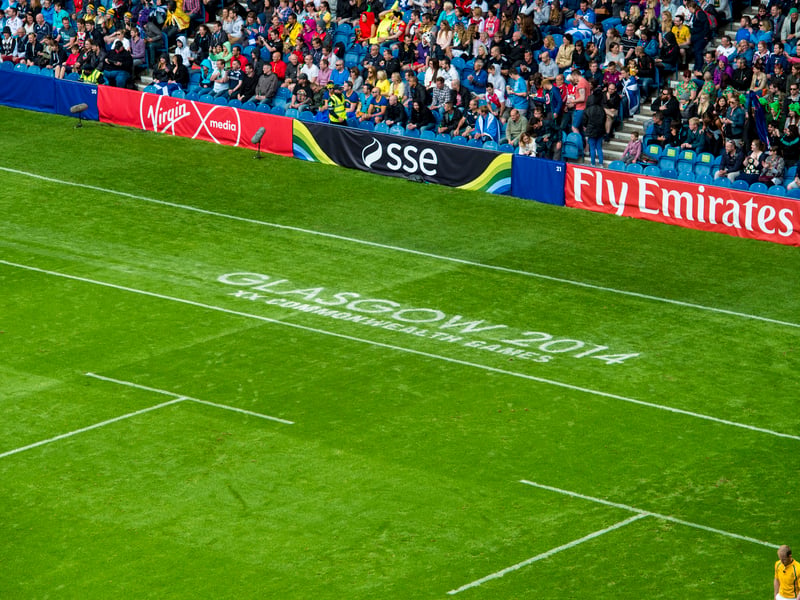 Ibrox hosts the rugby sevens tournament during the 2014 Commonwealth Games.