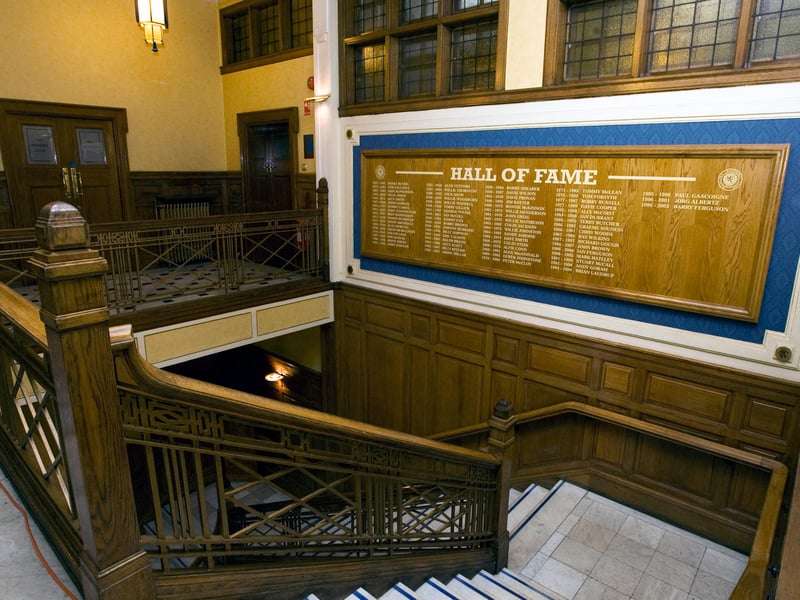 The Ibrox marble staircase at the main entrance in 2008.