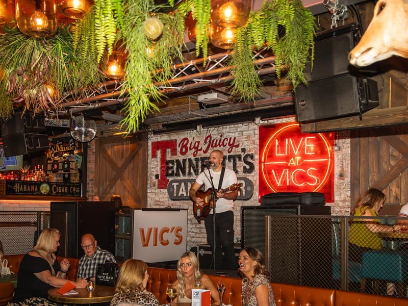 Live music is a regular feature of a night out at Vic's.