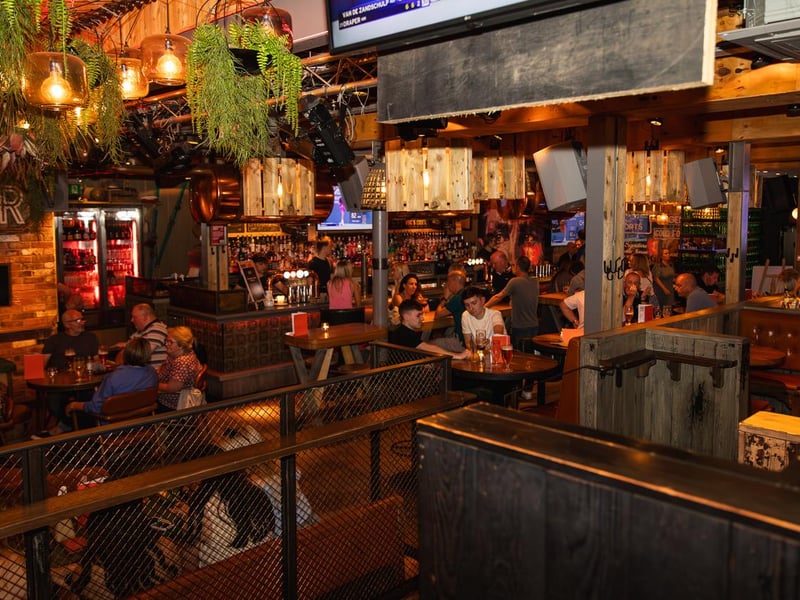 A view of the interior of the pub.