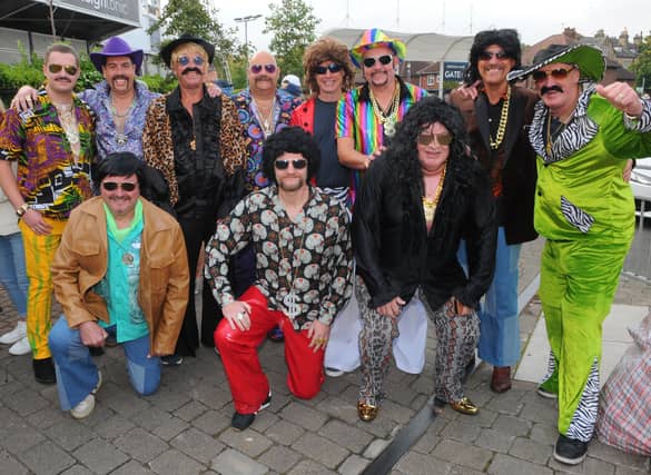 Fancy dress fans at the Western Terrace