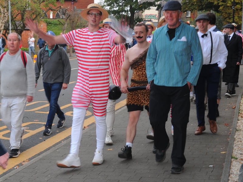 Fancy dress fans at the Western Terrace