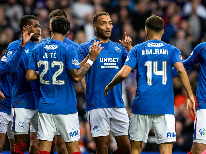 Cyriel Dessers scored the first goal at Ibrox this season to put Rangers 1-0 up on Dundee.