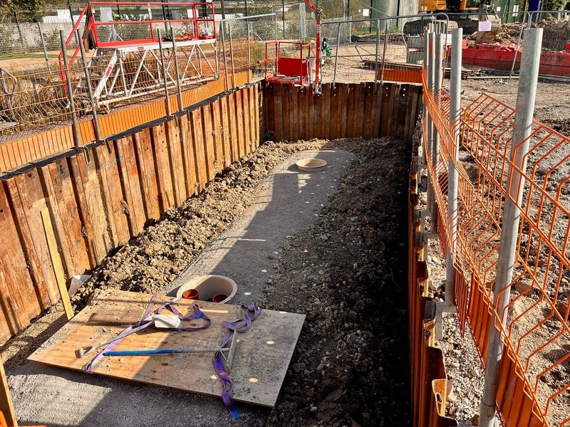 Portsmouth City Council has issued an update on the progress of Hilsea Lido.
Pictured: The backwash tank fitted into place – this will be covered but will be accessible by a manhole cover.