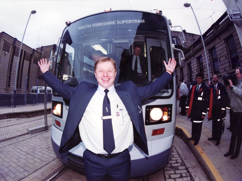 The first driver to take Supertram in the city officially was Dave Bridges on March 21, 1994