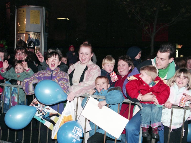 Waiting for the lights to be switched on in November 1994
