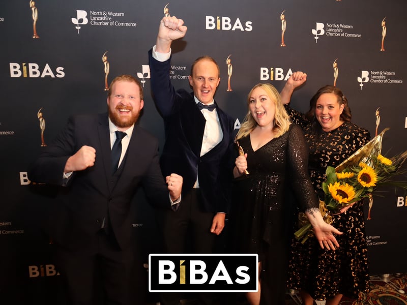 Everyone celebrating the BIBAs Awards hosted at the Blackpool tower ballroom