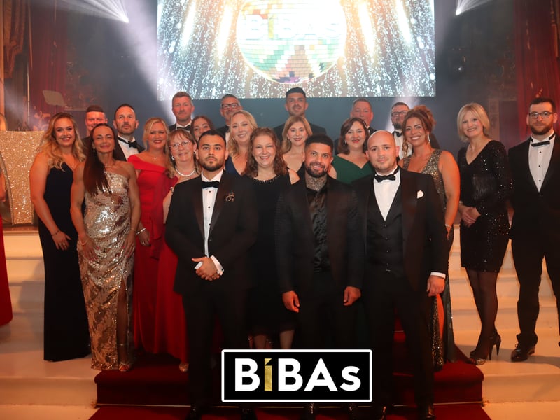 Everyone celebrating the BIBAs Awards hosted at the Blackpool tower ballroom