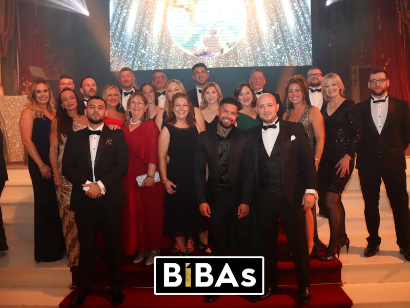 Everyone celebrating the BIBAs Awards hosted at the Blackpool tower ballroom