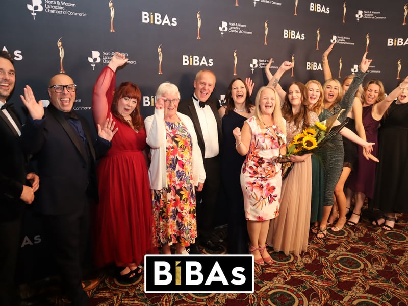 Everyone celebrating the BIBAs Awards hosted at the Blackpool tower ballroom
