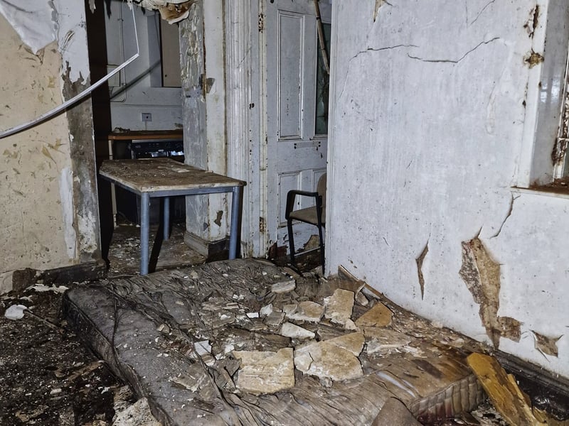The explorer said that the building had become "absolutely infested" with pigeons