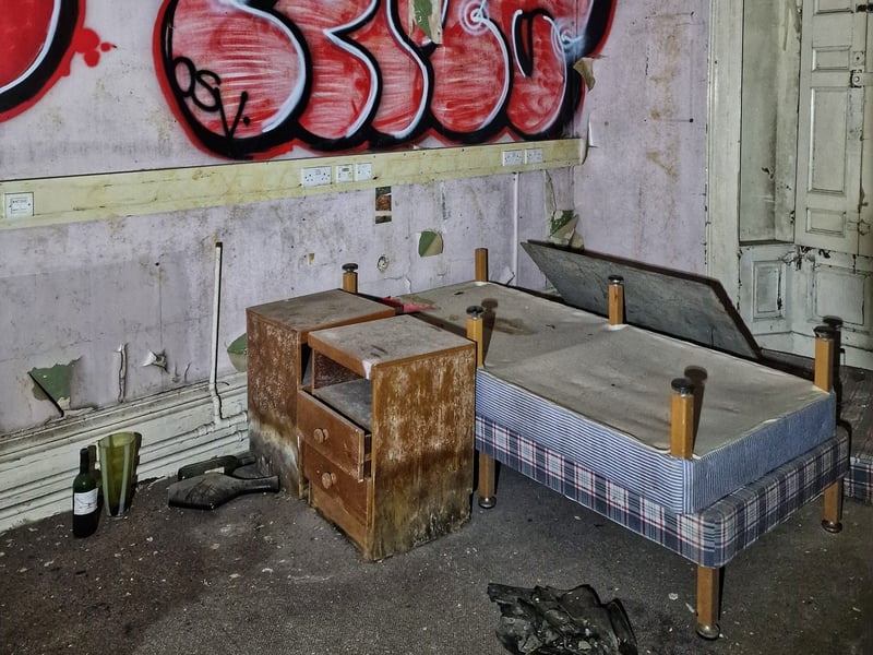The hospital has been targeted over the years by graffiti artists and vandals