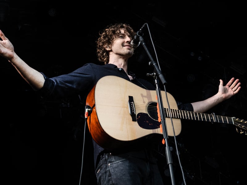 Australian singer and song-writer Dean Lewis performs on the Boegescenen (scenes of the future) during the Smukfest festival in Skanderborg, north-eastern Denmark, on August 9, 2024.