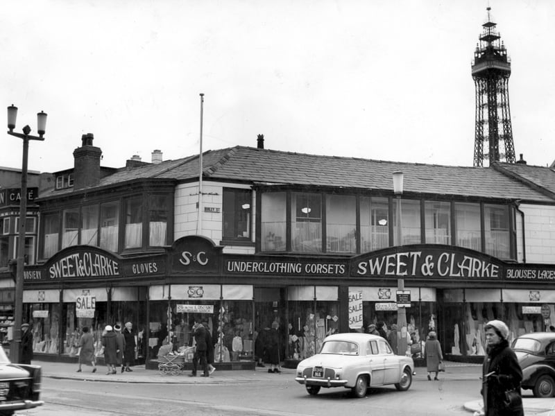 Sweet & Clarke. Ladies flocked to hosiery and underclothing store Sweet & Clarke at the junction of Birley Street and Abingdon Street