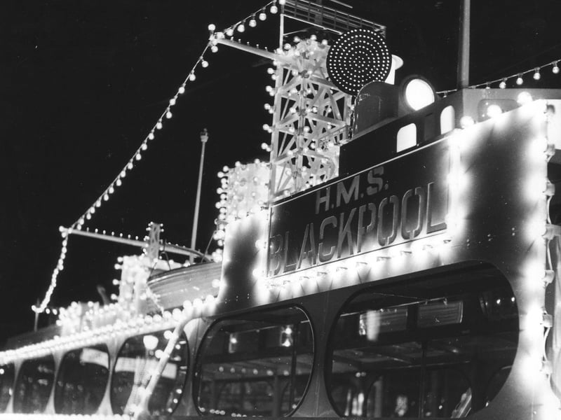Illuminated tram HMS Blackpool
