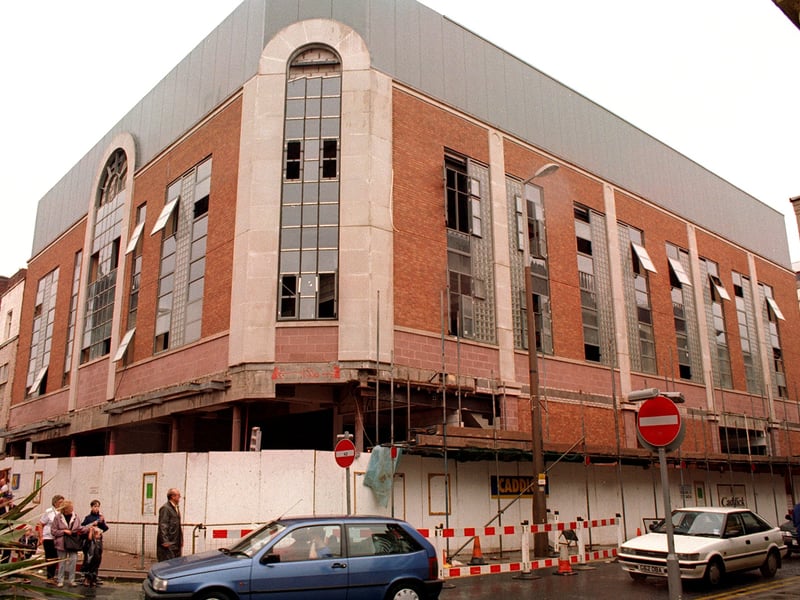 Exterior of the former Littlewoods building, corner of Church St and Coronation St 