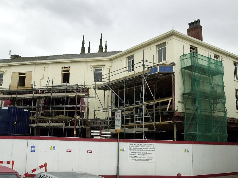 The former Funny Girls on Queen Street, Blackpool, now being re-fitted as Walkabout