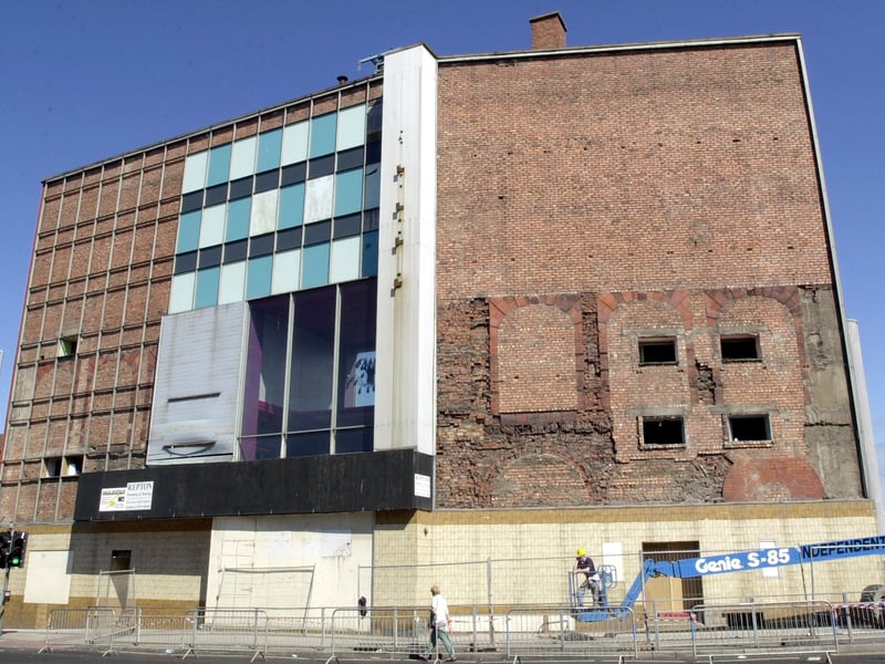 Old brickwork, including a series of distinctive arches, was on view to Blackpool shoppers when cladding was removed from the frmer ABC in Church Street