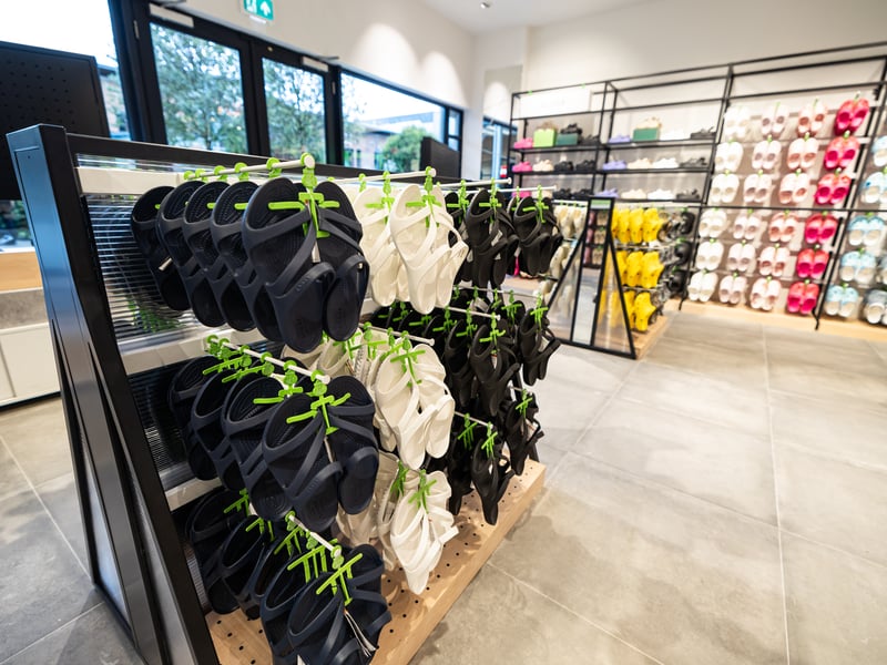 The Crocs store in Gunwharf Quays opened its doors at the beginning of the month. 
Take a look inside.