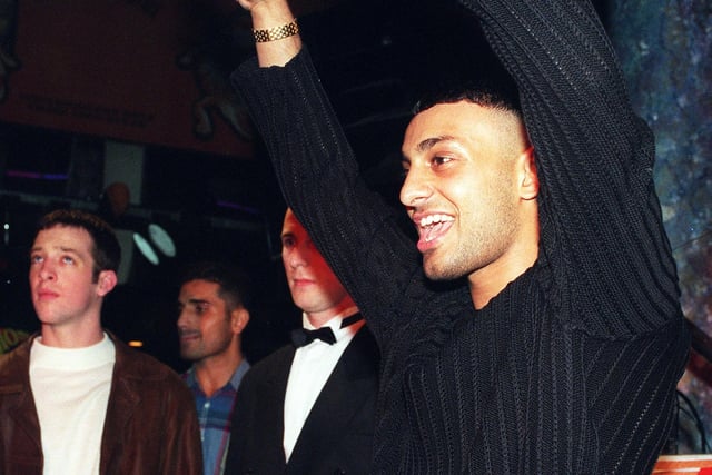 Prince Naseem acknowledges the crowd at the Palace Night Club back in 1997