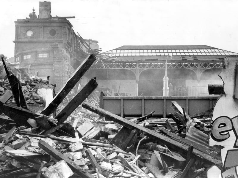 From ruins of old Blackpool- looking from the Palatine Hotel across to Central Station and the New Inn- rose the new look Coral Island and Golden Mile, 1980s