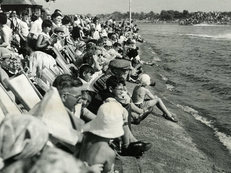 Crowds regularly flocked to Fairhaven Lake to see exciting water sports such as hydroplane racing