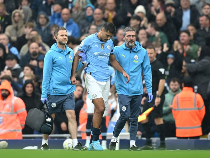 Sadly, City fans won't see their no.16 again this season following the ACL injury he suffered against Arsenal last month. In his absence, Mateo Kovacic and Rico Lewis have mainly operated at the base of midfield.