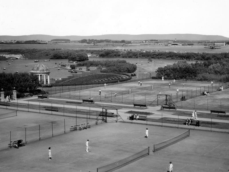 Playing on Stanley Park Tennis Courts has always been a popular summer pastime. 1930s